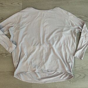 lululemon athletica Light Gray/purple Long Sleeve Tee Size 6